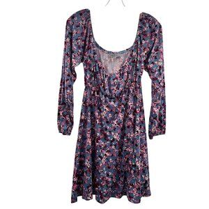 Velvet Touch Women's Floral Long Sleeve Mini Dress Size Large